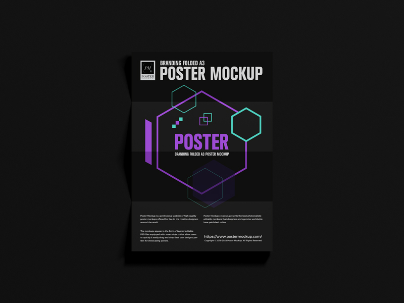 Free-Branding-Folded-A3-Poster-Mockup-1