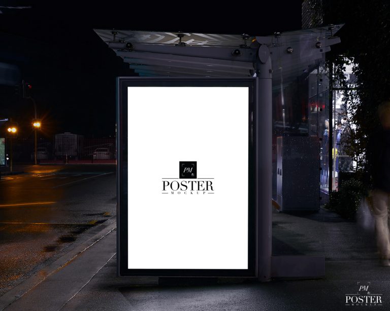 Download Bus Shelter PSD Poster Mockup For Outdoor Advertisement ...