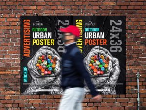 Download Outdoor Advertising 24x36 Urban Poster Mockup - Poster Mockup