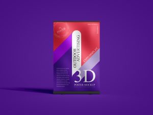 3D Expo Display Poster Mockup - Poster Mockup