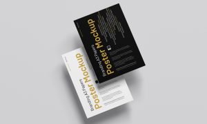 Free-Branding-A3-Papers-Poster-Mockup